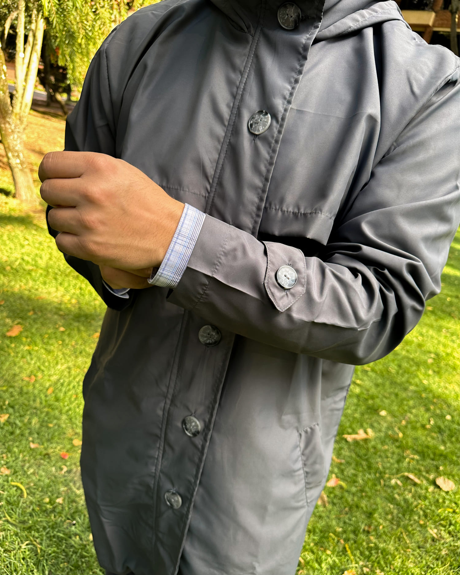 abrigo/gabardina corazza impermeable estilo raincoat para hombre