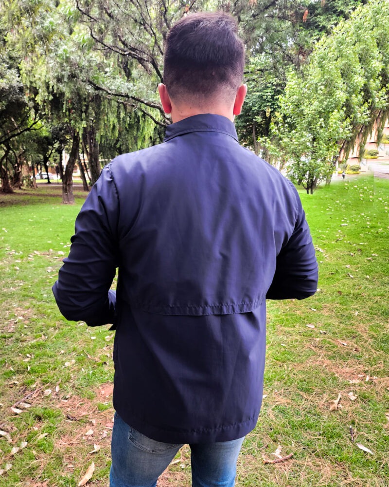 chaqueta corazza referencia espinel azul impermeable con capota removible